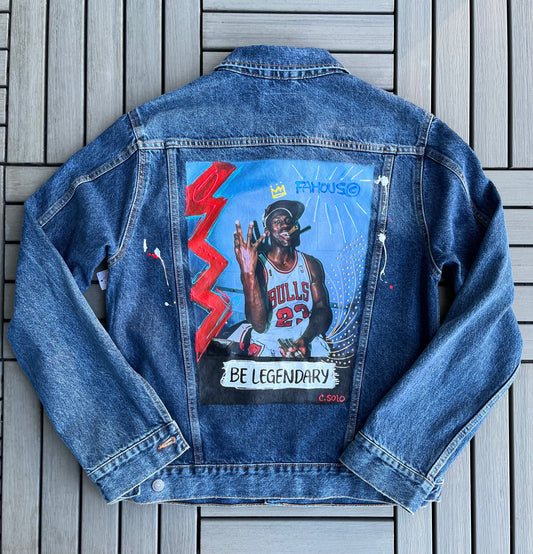 Custom Michael Jordan denim jacket